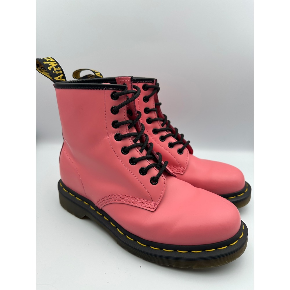 Dr Martens 1460‎ Acid Pink Smooth Leather Lace Up Combat Boots EU 39 US 8L US 7M - Picture 4 of 13